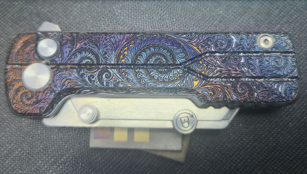 Fractal Field - OKnife Utility blade Titanium Handles
