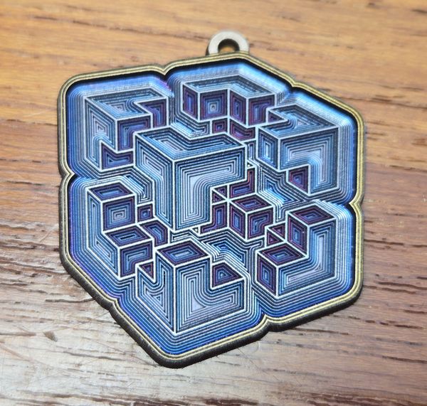 Hypercube Void Small - Purple & Ice Blue