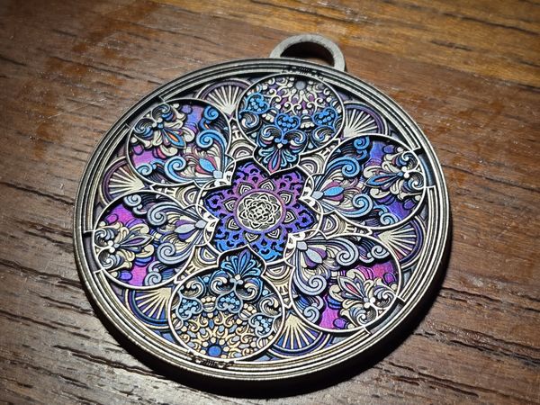 Intricate Blue & Violet Mandala