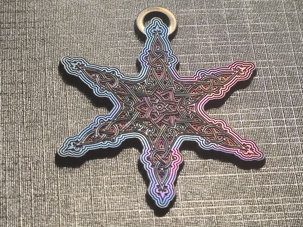 Knotwork Star Blue Red