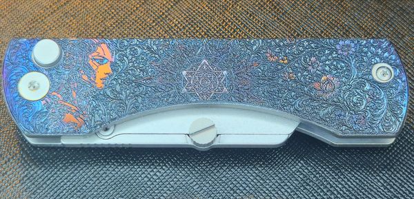 Synthesis v2 - Titanium Handles - Folding Utility blade